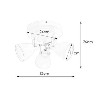 Markslöjd 108081 - Reflektor łazienkowy FJÄLLBACKA 3xG9/20W/230V IP44 czarny
