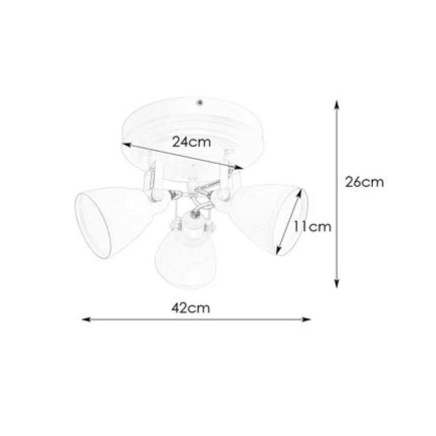 Markslöjd 108081 - Reflektor łazienkowy FJÄLLBACKA 3xG9/20W/230V IP44 czarny