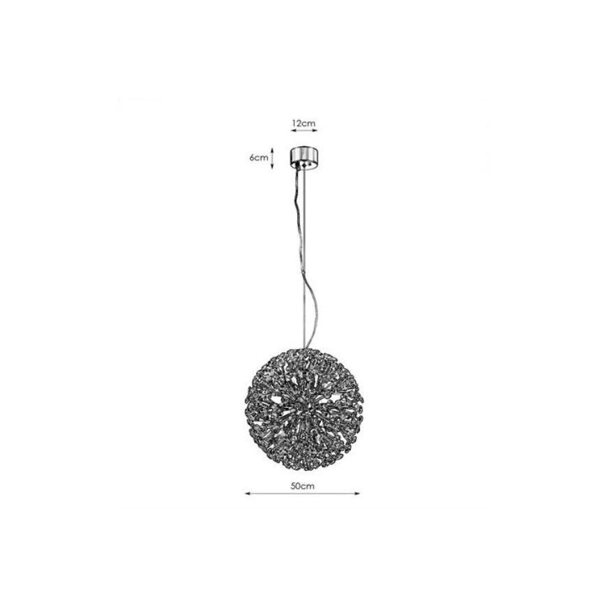 Markslöjd 108101 - Kryształowy żyrandol na lince BOLID 9xG9/20W/230V