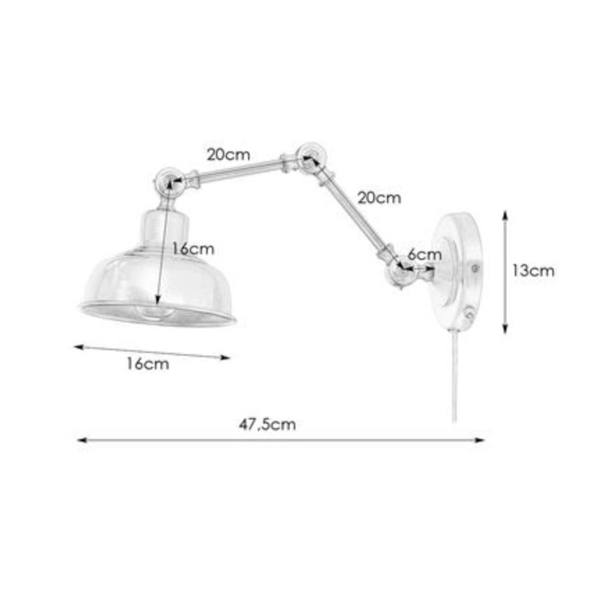 Markslöjd 108115 - Kinkiet GRIMSTAD 1xE27/60W/230V