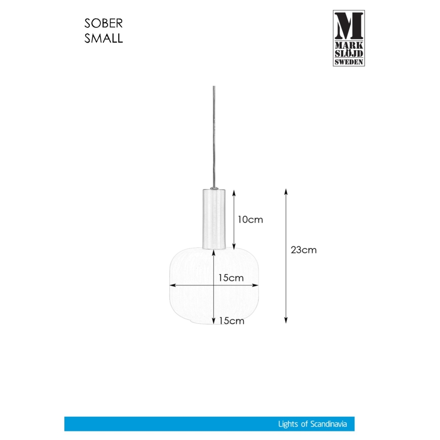 Markslöjd 108122 - Żyrandol na lince SOBER 1xE14/40W/230V matt chrom