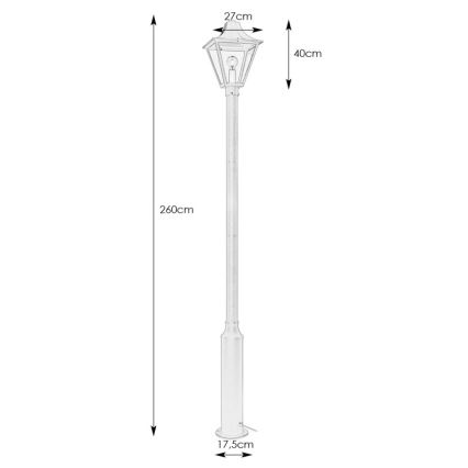 Markslöjd 108171 - Lampa ogrodowa LED GARDEN24 LED/3W/24V 260 cm IP44 czarna