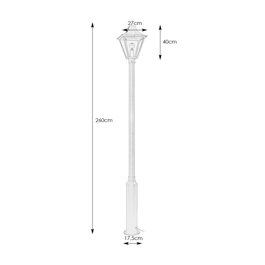 Markslöjd 108171 - Lampa ogrodowa LED GARDEN24 LED/3W/24V 260 cm IP44 czarna