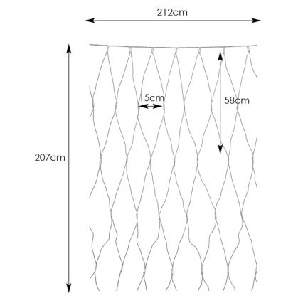 Markslöjd 108178 - LED zewnętrzna kurtyna świąteczna GARDEN24 160xLED/24V 2x2m ciepła biała