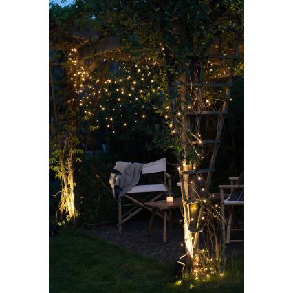 Markslöjd 108179 - Zewnętrzna świąteczna kurtyna LED GARDEN24 160xLED/24V 3,1m ciepła biała