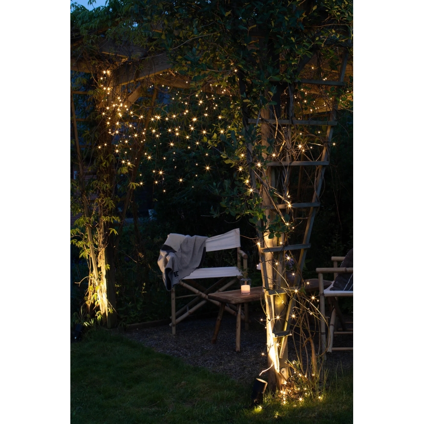 Markslöjd 108179 - Zewnętrzna świąteczna kurtyna LED GARDEN24 160xLED/24V 3,1m ciepła biała