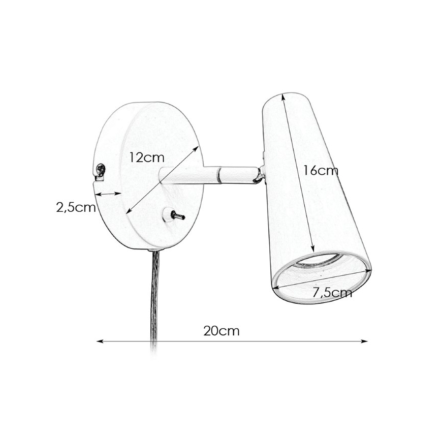 Markslöjd 108200 - Kinkiet punktowy CREST 1xGU10/7W/230V czarny