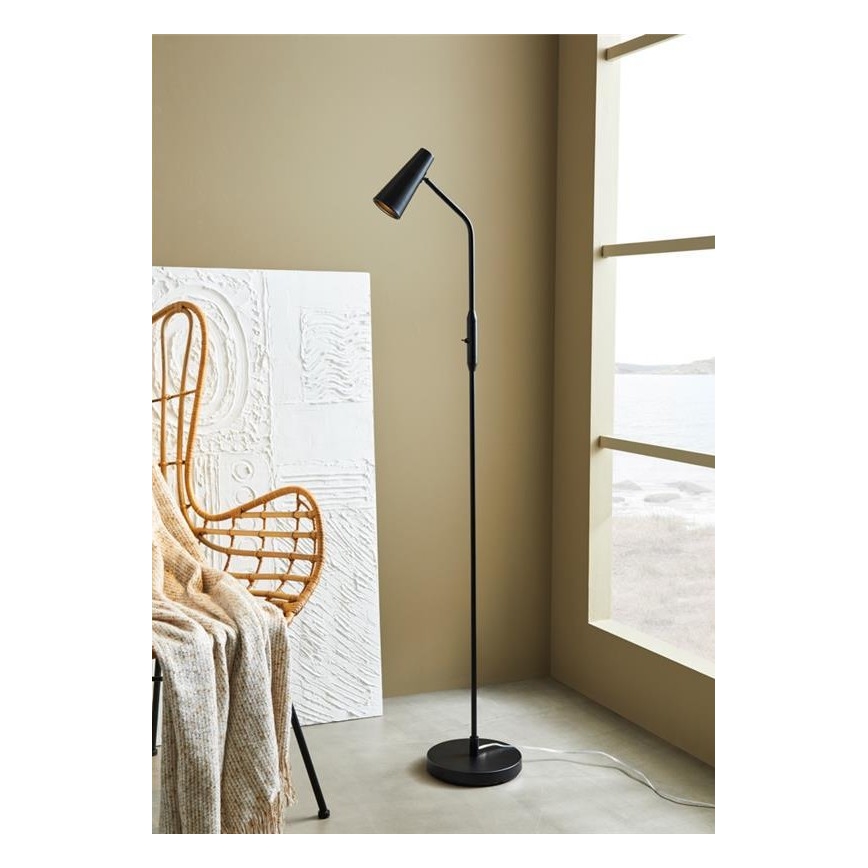 Markslöjd 108206 - Lampa podłogowa CREST 1xGU10/7W/230V czarna