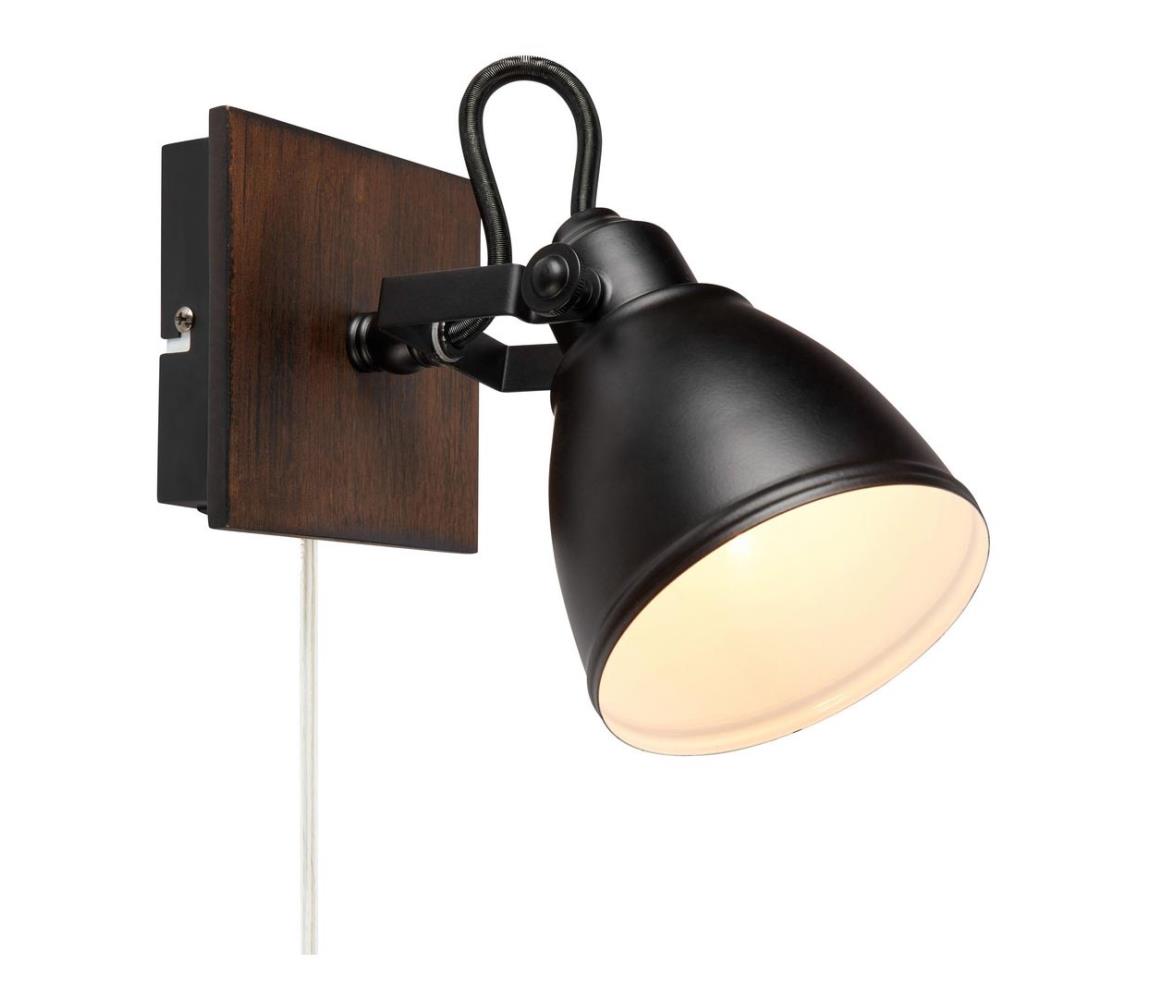 Markslöjd 108211 - Kinkiet punktowy NATIVE 1xE14/18W/230V czarny/brązowy