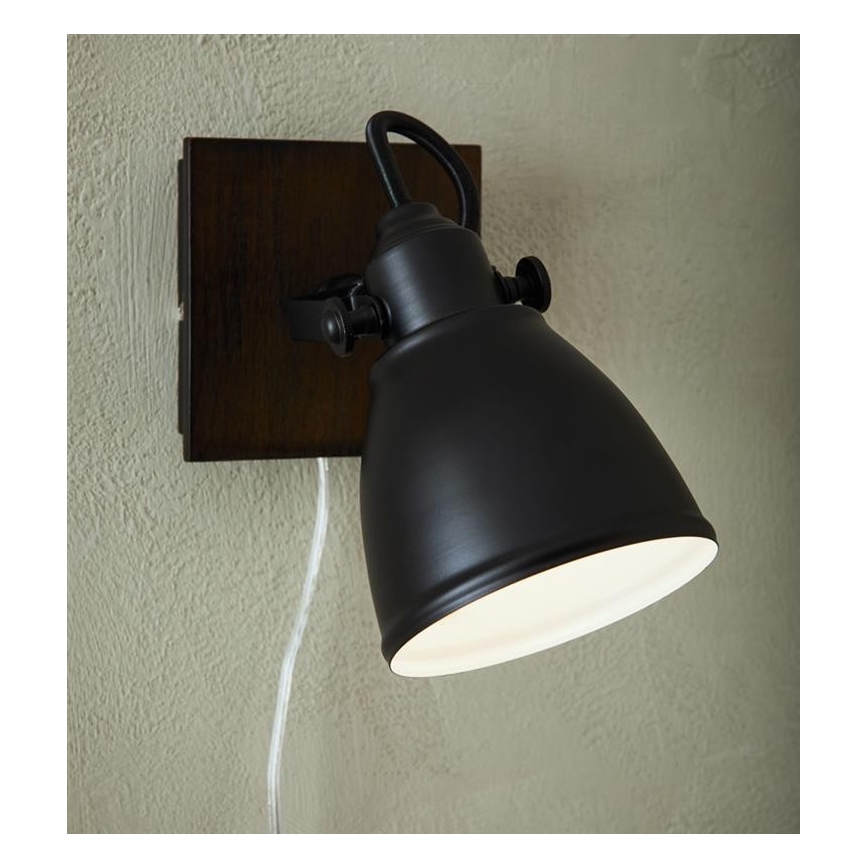 Markslöjd 108211 - Kinkiet punktowy NATIVE 1xE14/18W/230V czarny/brązowy