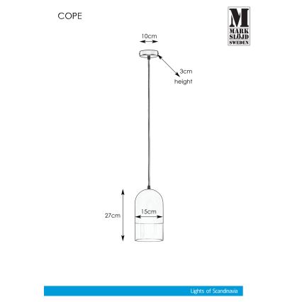 Markslöjd 108225 - Żyrandol na lince COPE 1xE14/18W/230V