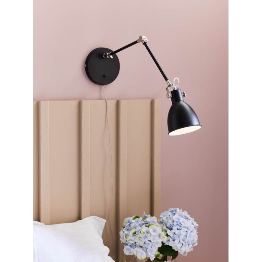 Markslöjd 108250 - Kinkiet HOUSE 1xE14/40W/230V czarny