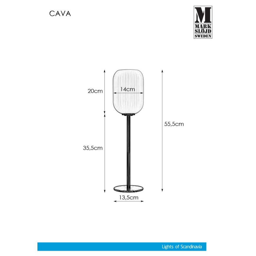 Markslöjd 108251 - Lampa stołowa CAVA 1xE14/40W/230V złoty