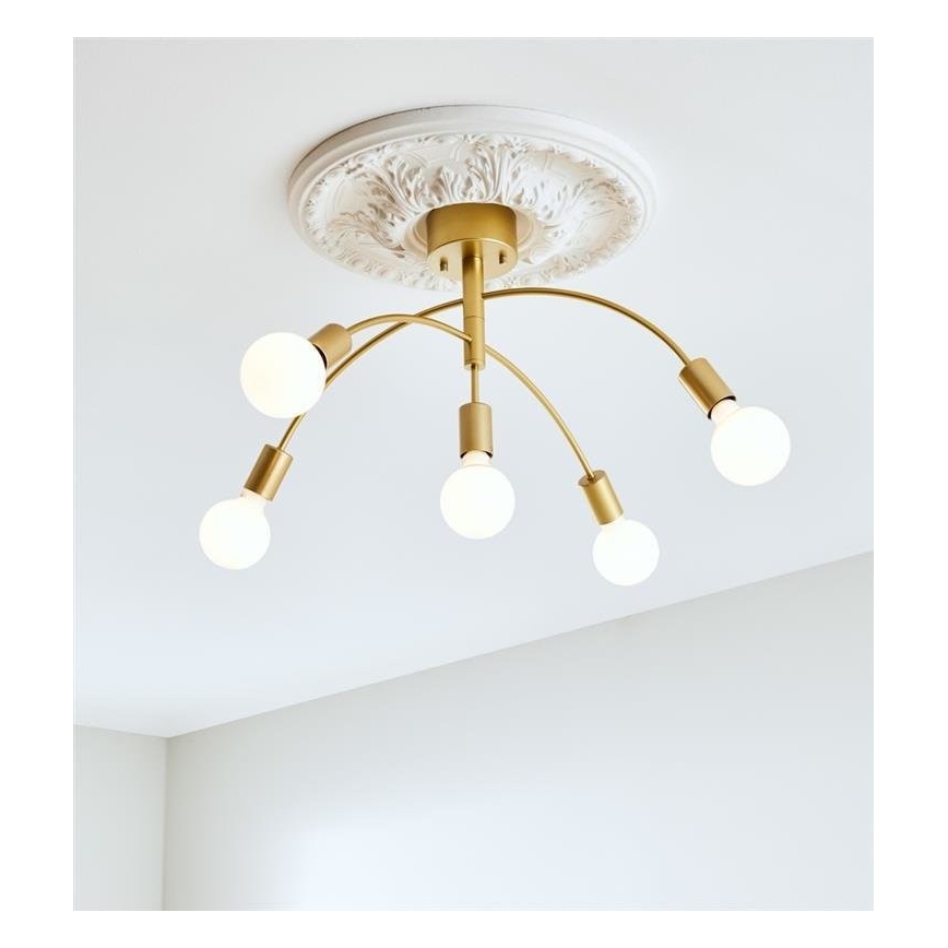 Markslöjd 108285 - Surface-mounted żyrandol CYGNUS 5xE27/40W/230V gold