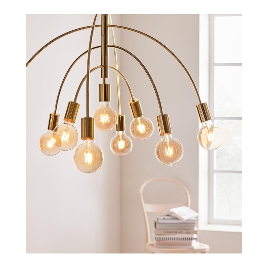 Markslöjd 108289 - Żyrandol na lince LAVELLO 9xE27/40W/230V gold