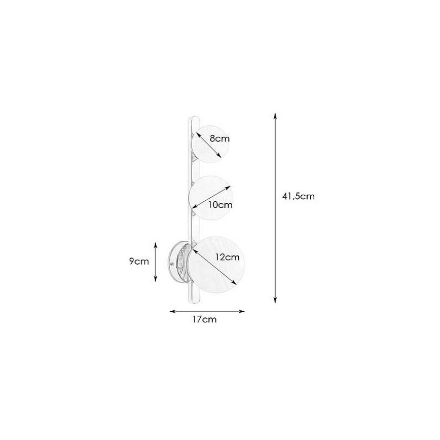 Markslöjd 108349 - Kinkiet łazienkowy PURO 3xG9/20W/230V IP44 czarny