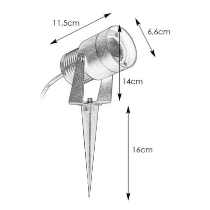 Markslöjd 108404 - Lampa zewnętrzna LED RGBW GARDEN24 LED/6W/24V 30 cm IP44 czarna