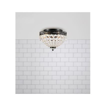 Markslöjd 108424 - Plafon JOLINE 2xE14/40W/230V czarny