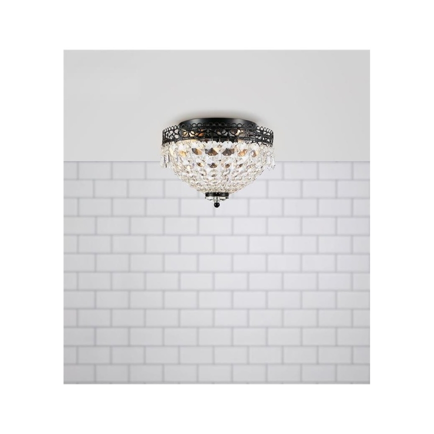 Markslöjd 108424 - Plafon JOLINE 2xE14/40W/230V czarny
