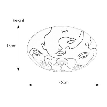 Markslöjd 108459 - Lampa sufitowa MESSY 3xE14/40W/230V śr. 43 cm