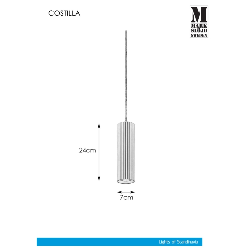 Markslöjd 108472 - Żyrandol na lince COSTILLA 1xGU10/7W/230V antracyt