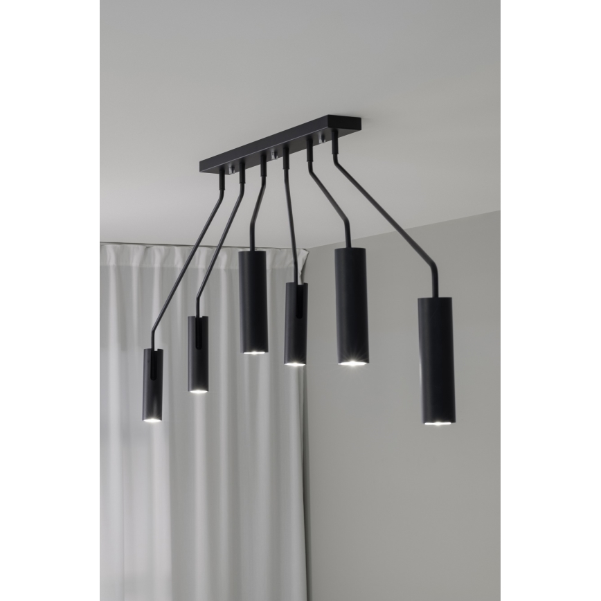 Markslöjd 108508 - Oświetlenie punktowe RAMUS 6xGU10/25W/230V czarny