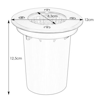 Markslöjd 108537 - Zewnętrzna oprawa wpuszczana LED GARDEN24 LED/9W/24V IP44 matowy chrom