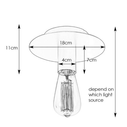 Markslöjd 108541 - Lampa sufitowa PIATTO 1xE27/40W/230V złoty