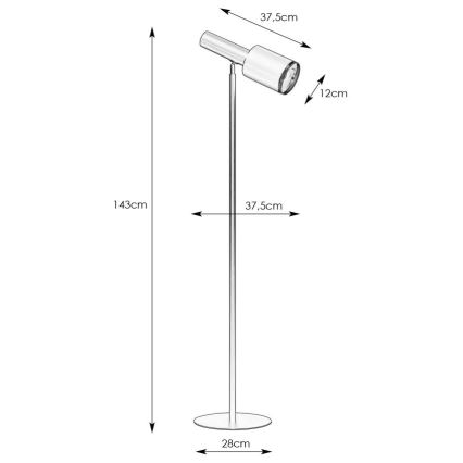 Markslöjd 108542 - Lampa podłogowa OZZY 1xE27/40W/230V czarne