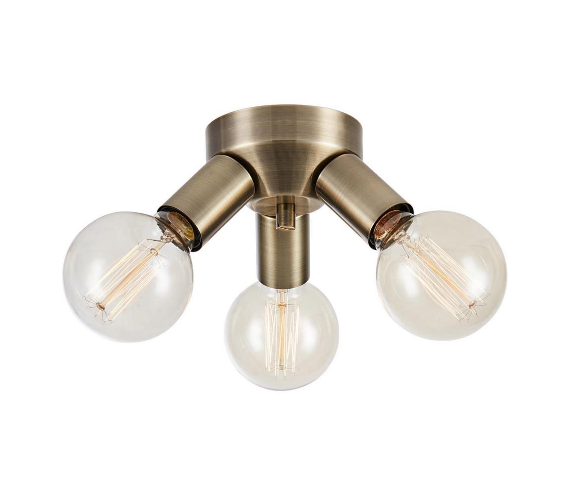 Markslöjd 108550 - Lampa sufitowa MAZZO 3xE27/40W/230V mosiądz