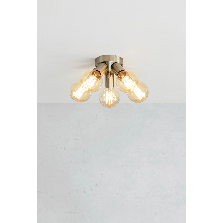 Markslöjd 108554 - Lampa sufitowa MAZZO 5xE27/40W/230V matowy chrom