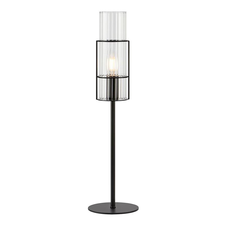 Markslöjd 108555 - Lampa stołowa TUBO 1xE14/40W/230V 50 cm czarne/clear