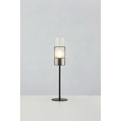 Markslöjd 108555 - Lampa stołowa TUBO 1xE14/40W/230V 50 cm czarne/clear