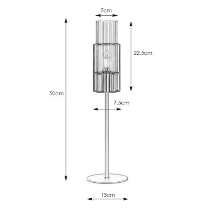 Markslöjd 108555 - Lampa stołowa TUBO 1xE14/40W/230V 50 cm czarne/clear