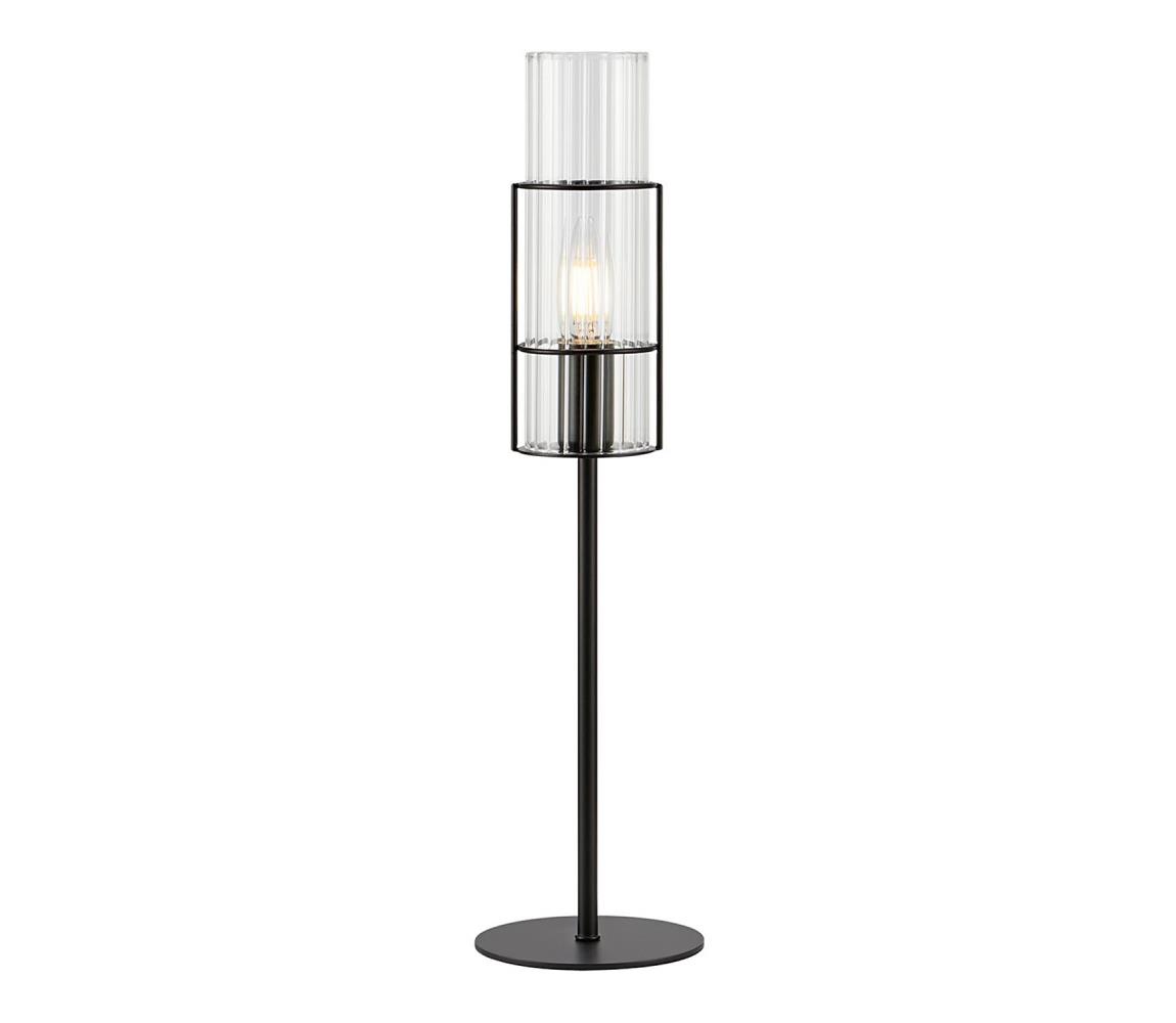 Markslöjd 108555 - Lampa stołowa TUBO 1xE14/40W/230V 50 cm czarne/clear