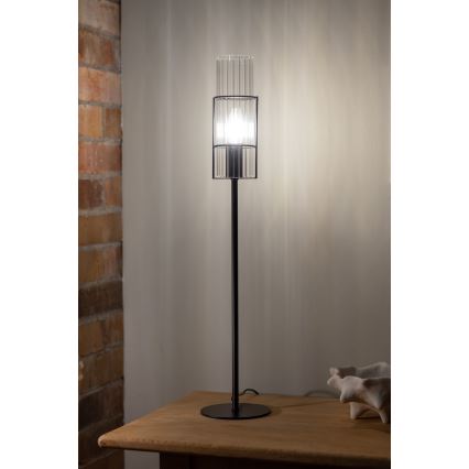 Markslöjd 108556 - Lampa stołowa TUBO 1xE14/40W/230V 65 cm czarne/clear