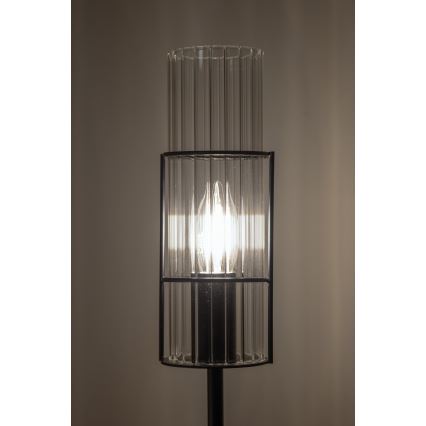 Markslöjd 108556 - Lampa stołowa TUBO 1xE14/40W/230V 65 cm czarne/clear