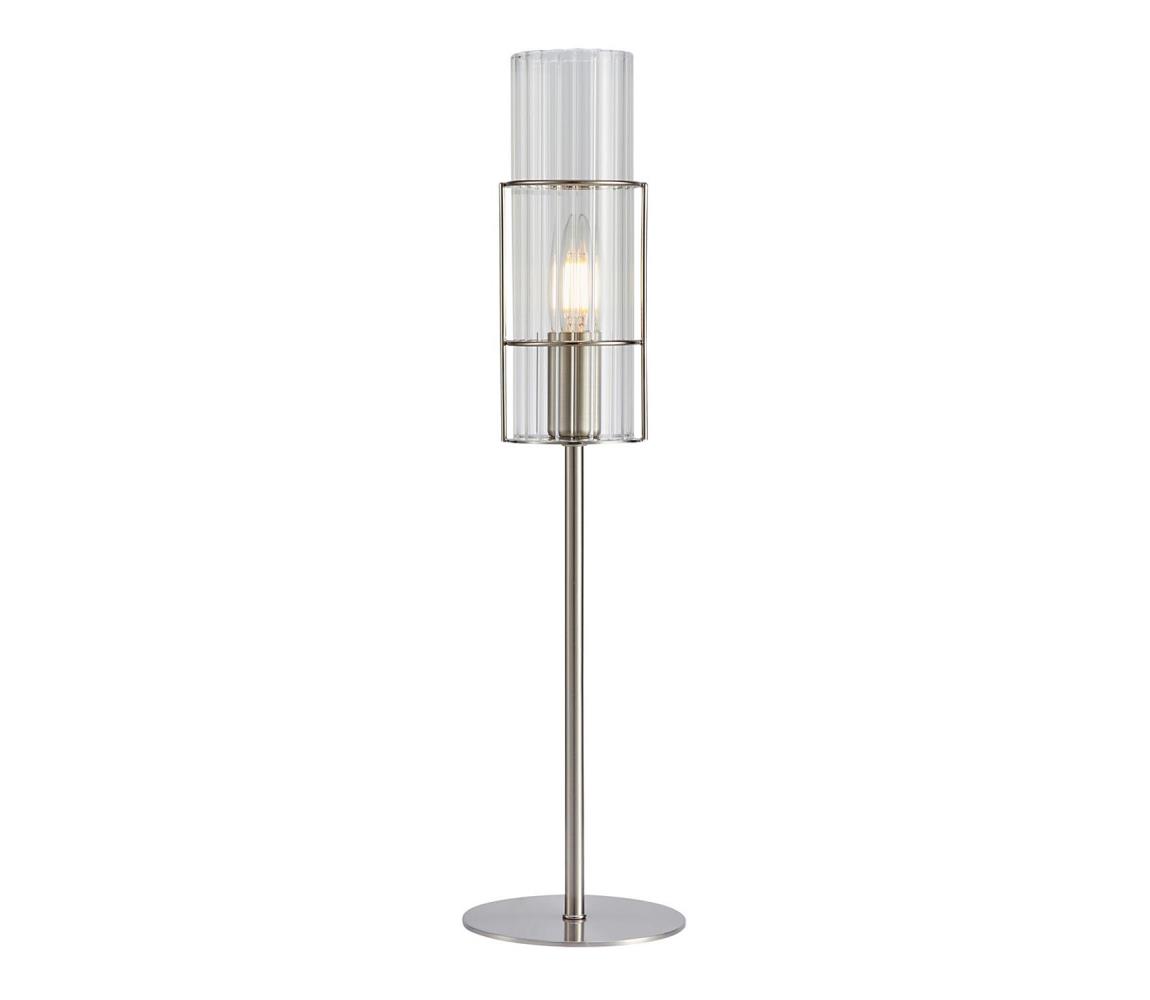 Markslöjd 108557 - Lampa stołowa TUBO 1xE14/40W/230V 50 cm chrom błyszczący/clear