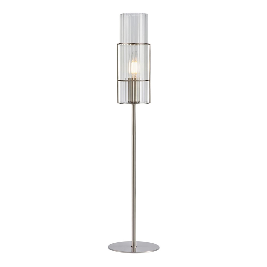 Markslöjd 108558 - Lampa stołowa TUBO 1xE14/40W/230V 65 cm chrom błyszczący/clear