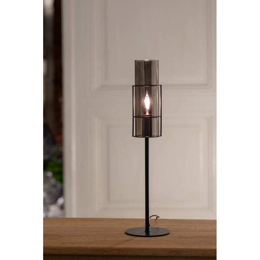 Markslöjd 108559 - Lampa stołowa TUBO 1xE14/40W/230V 50 cm czarne
