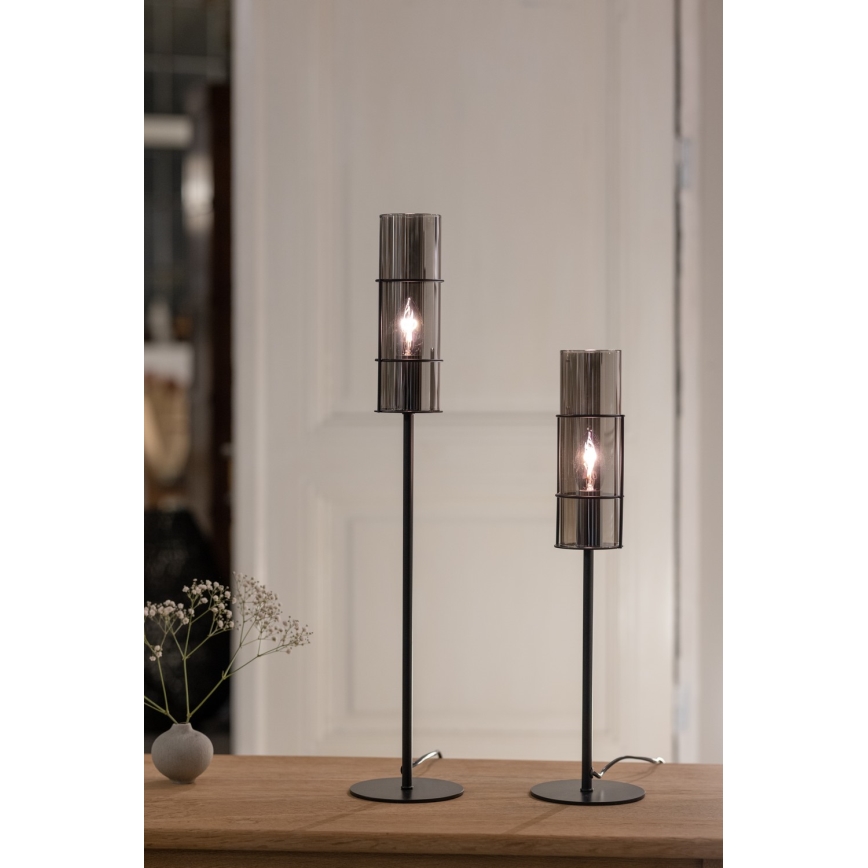 Markslöjd 108559 - Lampa stołowa TUBO 1xE14/40W/230V 50 cm czarne
