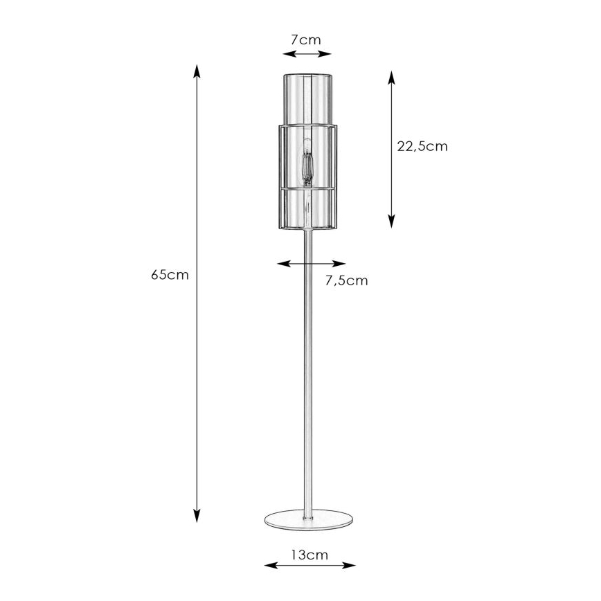 Markslöjd 108560 - Lampa stołowa TORCIA 1xE14/40W/230V 65 cm czarna