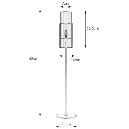 Markslöjd 108560 - Lampa stołowa TORCIA 1xE14/40W/230V 65 cm czarne