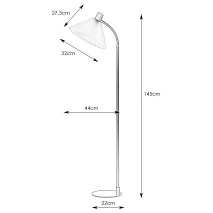 Markslöjd 108568 - Lampa podłogowa MIRA 1xE27/40W/230V czarne