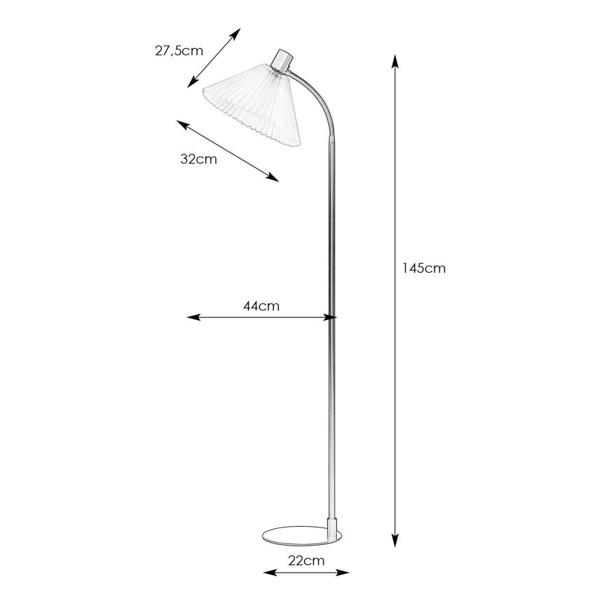 Markslöjd 108568 - Lampa podłogowa MIRA 1xE27/40W/230V czarne