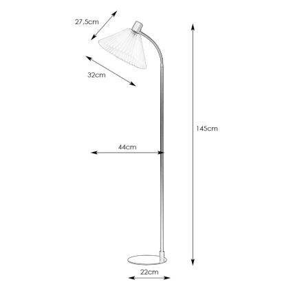 Markslöjd 108569 - Lampa podłogowa MIRA 1xE27/40W/230V złoty