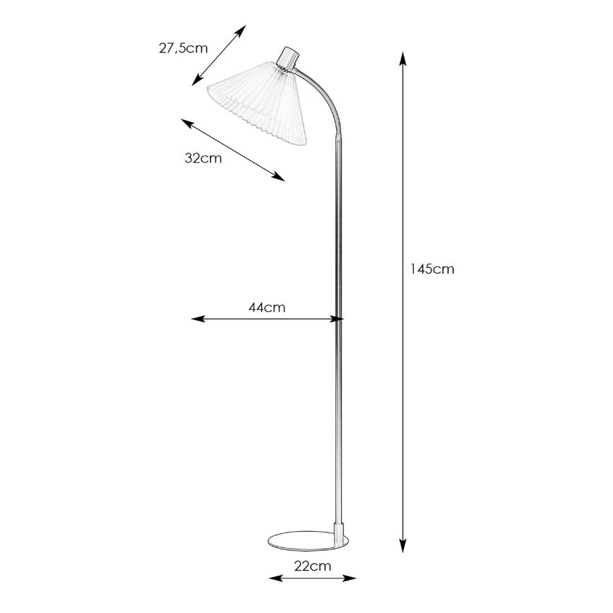 Markslöjd 108569 - Lampa podłogowa MIRA 1xE27/40W/230V złoty