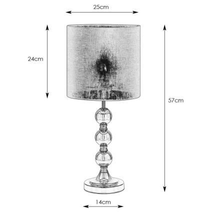 Markslöjd 108574 - Lampa stołowa OCTO 1xE27/40W/230V czarne/złoty