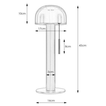 Markslöjd 108576 - Lampa stołowa COSTA 2xG9/18W/230V czarne/złoty