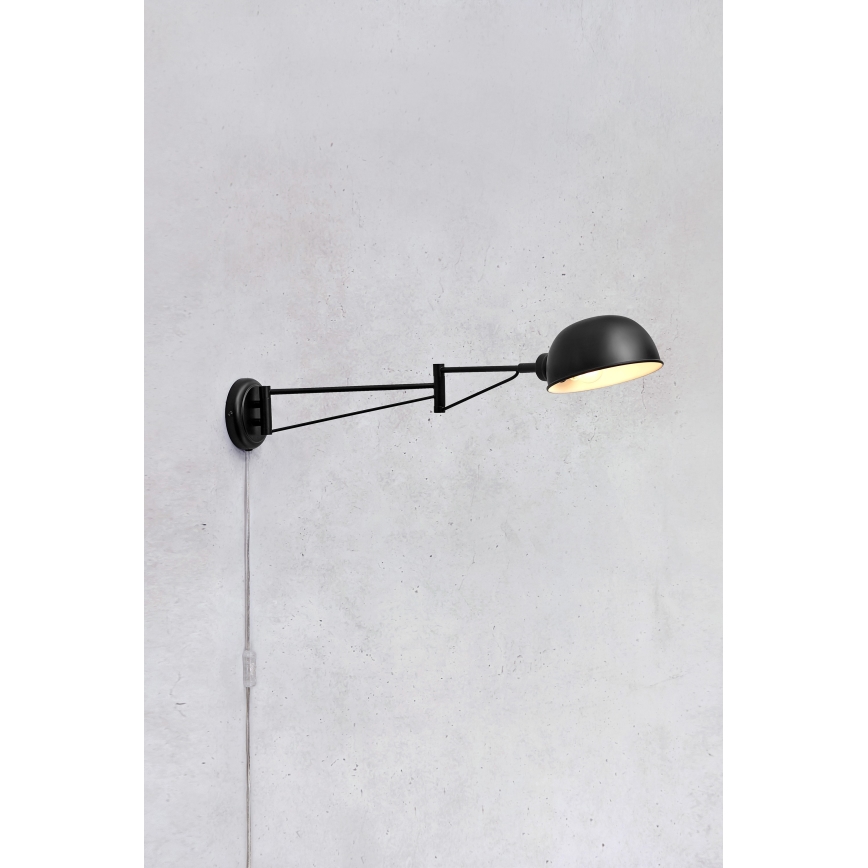 Markslöjd 108587 - Kinkiet PORTLAND 1xE27/40W/230V czarne